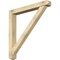 Ekena Millwork Traditional Craftsman Rough Sawn Bracket w/ Offset Brace, Douglas Fir, 6"W x 46"D x 46"H BKT0604X46X46TRA04RDF - alternate 1